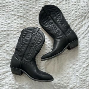 Western Boots | Cowboy Boots | Black Leather | Made in Canada